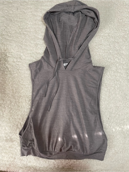 HALARA Tops - HALARA Sleeveless Hooded Tank in Heather Grey NWOT